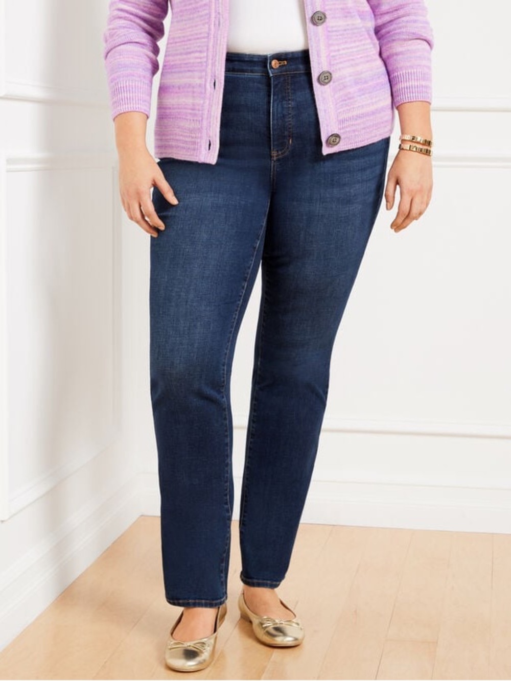 NWT Talbots High Waist Straight Leg Jeans Size 16